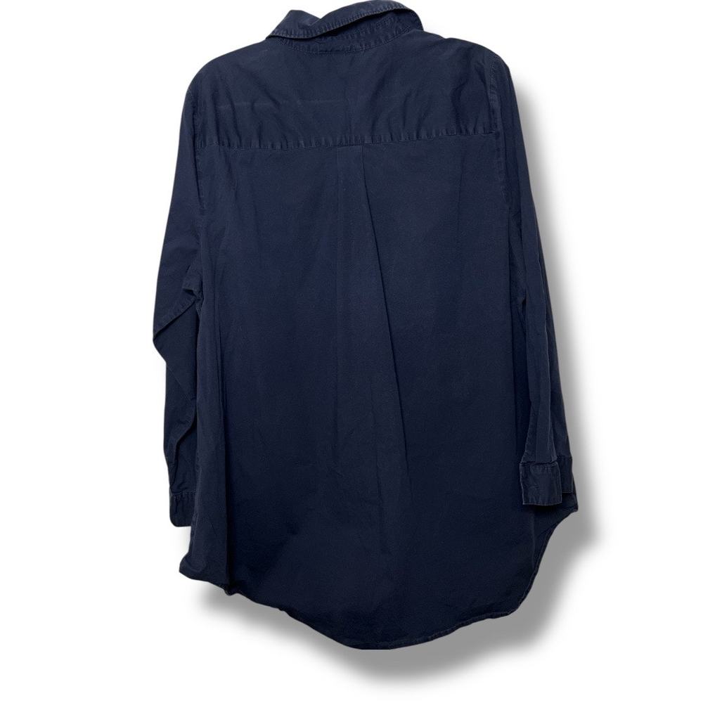 Lane Bryant Blue Lurex Collared Popover Blouse Size 18 - Picture 5 of 5